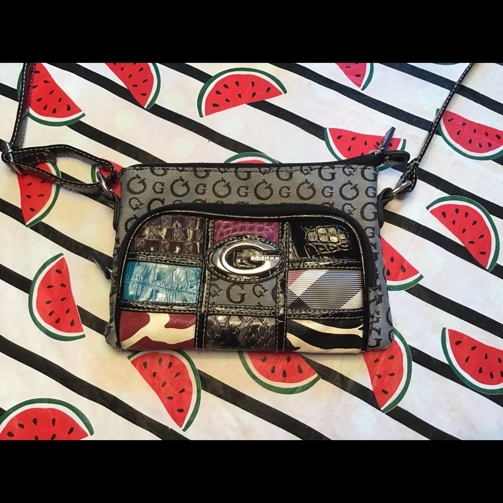 🖤🩶 Beautiful Multi Colour Multi Texture Crossbody Purse ✨✨